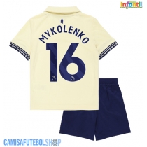 Camisa de time de futebol Everton Vitaliy Mykolenko #16 Replicas 2º Equipamento Infantil 2025-26 Manga Curta (+ Calças curtas)